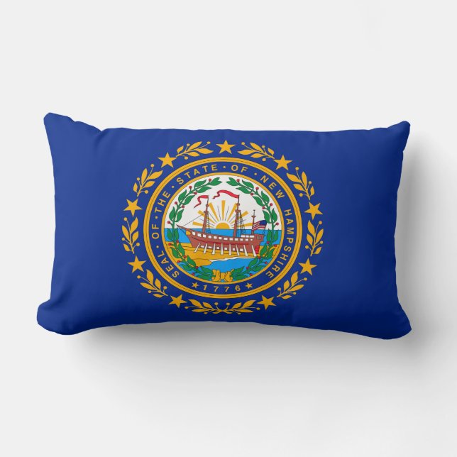 Neues Design der Hampshire State Flag Lendenkissen (Vorderseite)
