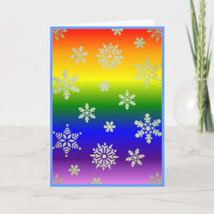 Neues Design Elegante Gay Christmas Regenbogen Fla Feiertagskarte