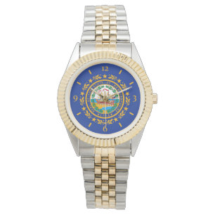 Neues Design für die Flaggen des Staates Hampshire Armbanduhr