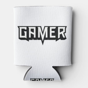 Neues Era_Gamer Logo-BW auf Transparent Dosenkühler