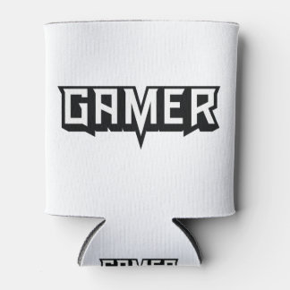 Neues Era_Gamer Logo-BW auf Transparent Dosenkühler