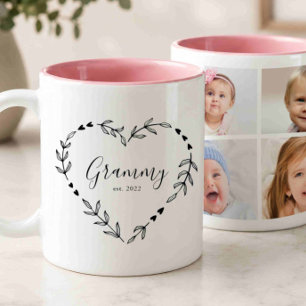 Neues Grammy-Jahr Est. Vier-Foto-Collage Zweifarbige Tasse