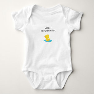 Neues Grandbaby mit Baby-Ente in der Pfütze Baby Strampler