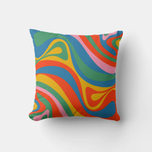 Neues Groove Retro Trippy Abstraktes Muster Kissen