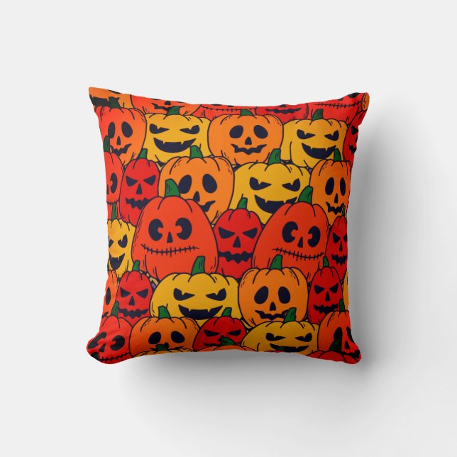 Neues Halloween Spooky Pumpkin Kissen (Vorderseite)