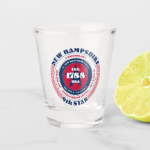 Neues Hampshire 9. Star Patriotic Shot Glas