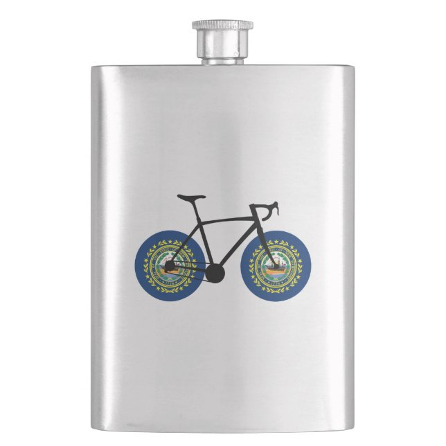 Neues Hampshire Flag Cycling Flachmann (Vorderseite)