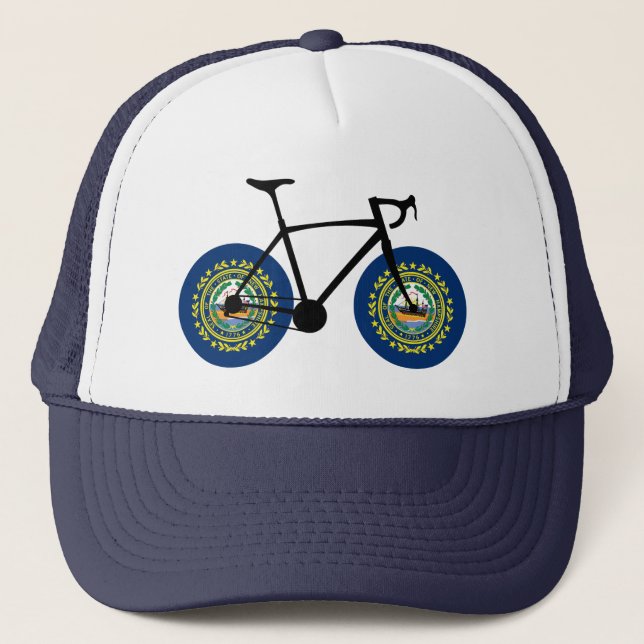 Neues Hampshire Flag Cycling Truckerkappe (Vorderseite)