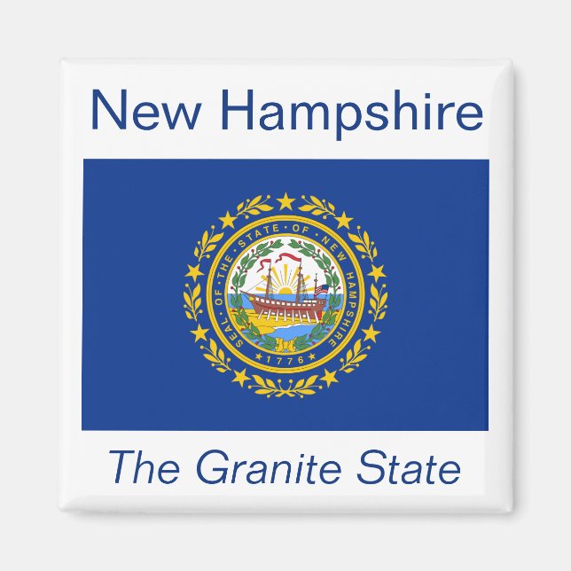 Neues Hampshire Flag Magnet (Vorne)