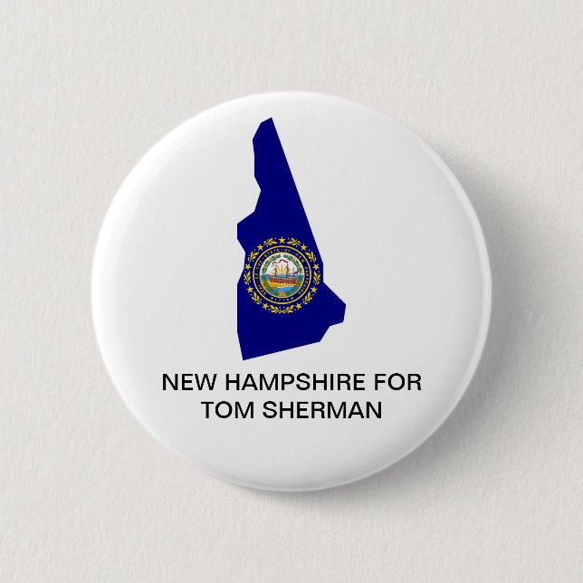 NEUES HAMPSHIRE FÜR TOM SHERMAN GOVERNOR Button (Vorderseite)
