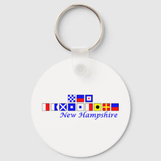 Neues Hampshire in nautischen Flaggenalphabeten ge Schlüsselanhänger