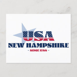 Neues Hampshire in roter, weißer und blauer Postka Postkarte