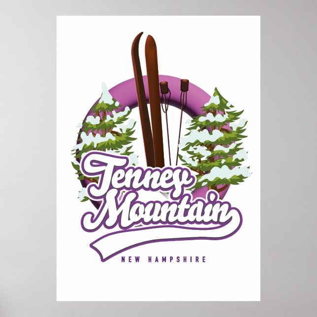 Neues hampshire-Logo auf dem Tenney-Berg Poster (Vorne)
