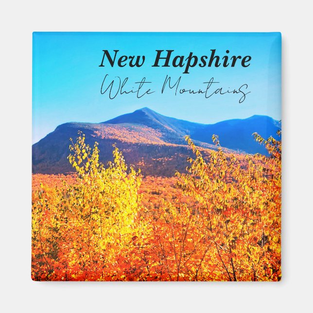 Neues Hampshire White Mountains im Herbst Magnet (Vorne)