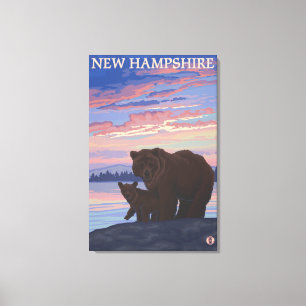 Neues HampshireBear und CUB Leinwanddruck