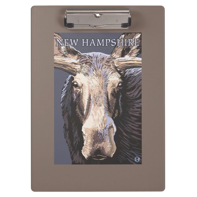 Neues HampshireMoose herauf nahes Klemmbrett (Vorderseite)