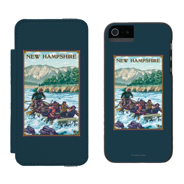 Neues HampshireRiver, das Szene flößt Incipio iPhone Geldbeutel-Hülle (Seite an Seite)