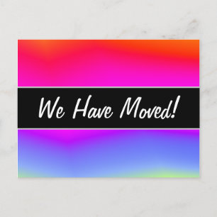 Neues Haus; Spaß-mehrfarbiges Regenbogen Ähnliches Ankündigungspostkarte