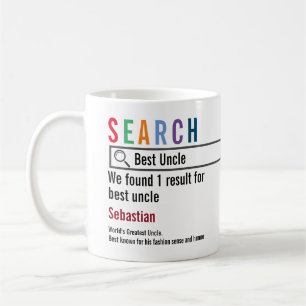 Neues Internet-Suchergebnis Personalisiert Kaffeetasse