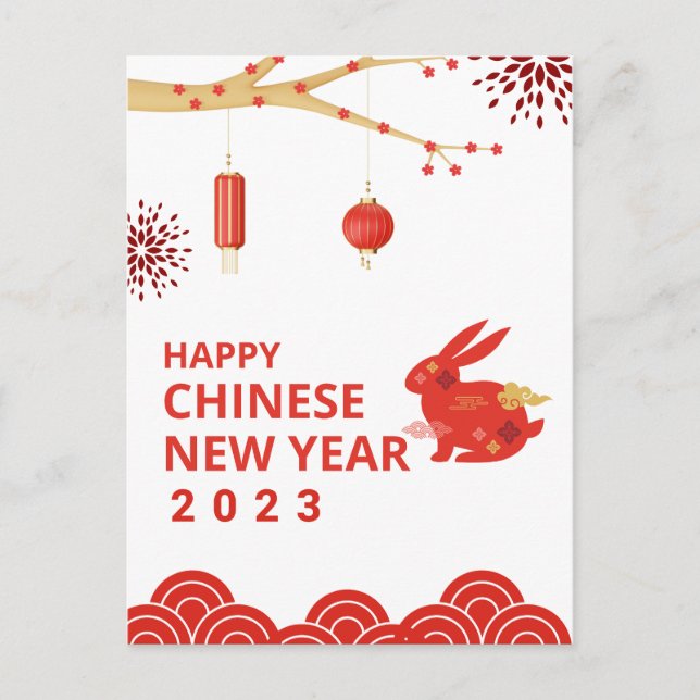 Neues Jahr 2023 Postkarte (Vorderseite)