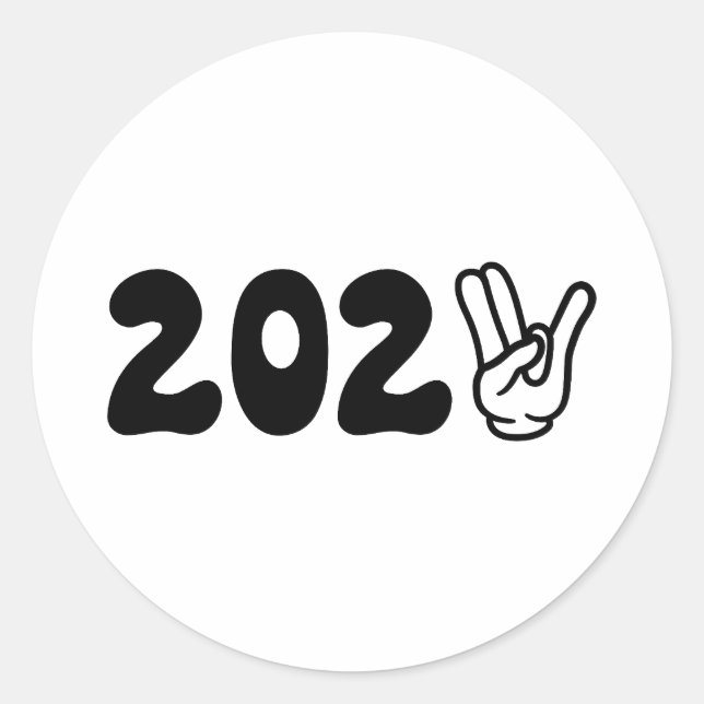 Neues Jahr 2023 Runder Aufkleber (Vorderseite)