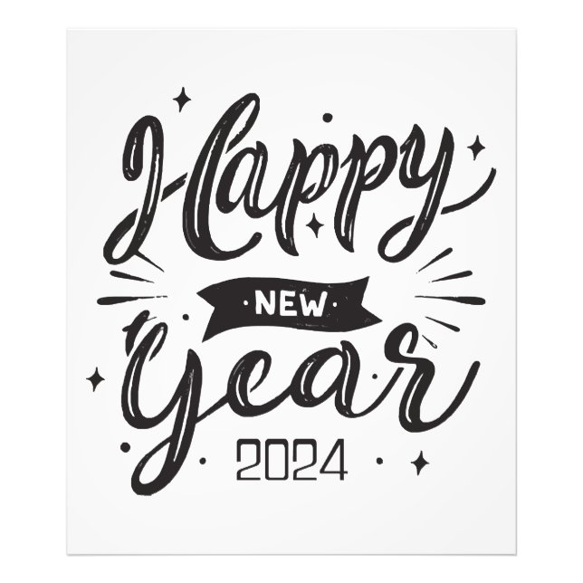 Neues Jahr 2024 Fotodruck (Vorne)
