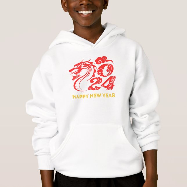 Neues Jahr 2024 Hoodie (Vorderseite)