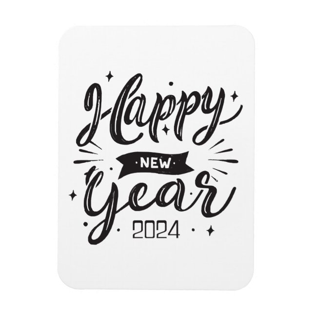 Neues Jahr 2024 Magnet (Vertikal)