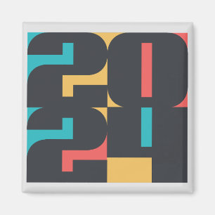 Neues Jahr 2024 Magnet
