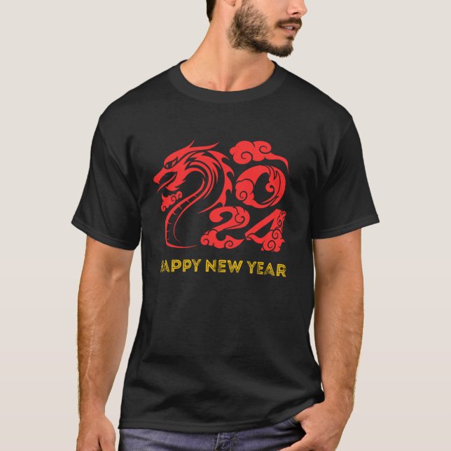 Neues Jahr 2024 T-Shirt (Vorderseite)