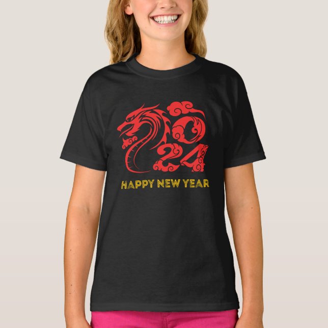 Neues Jahr 2024 T-Shirt (Vorderseite)