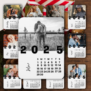 Neues Jahr 2025 Foto der Juni-Kalenderfamilie Magnet