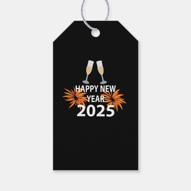 Neues Jahr 2025 - Glück im neuen Jahr Geschenkanhänger (Vorderseite)