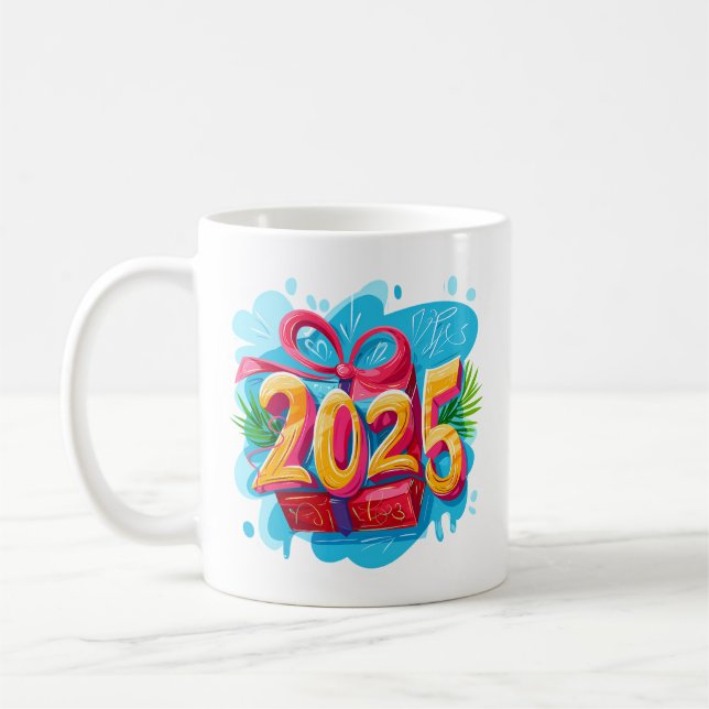 Neues Jahr 2025 Kaffeetasse (Links)