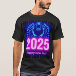 Neues Jahr 2025 t Shirt entwirft Cyberpunk-Thema