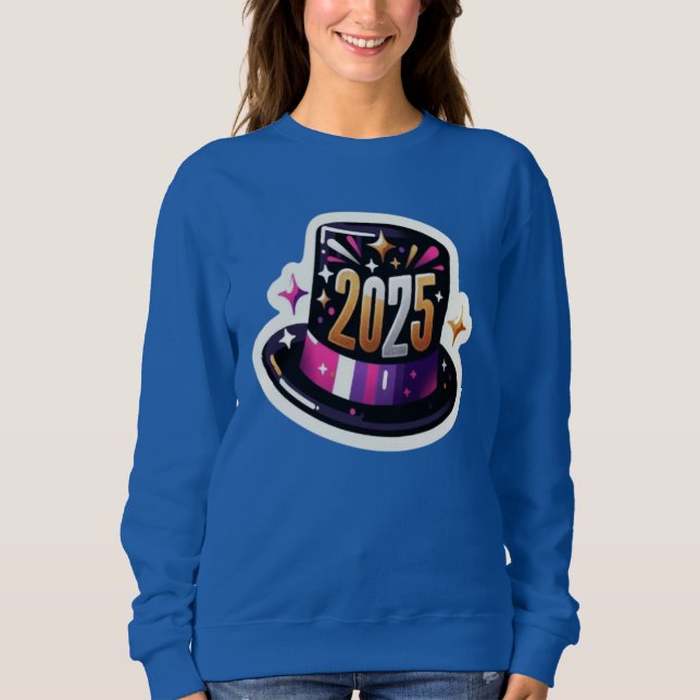Neues Jahr 2025 Top-Hut Sweatshirt (Vorderseite)