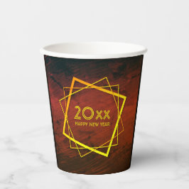 Neues Jahr 20xx geometrisches Gold hinzufügen Pappbecher
