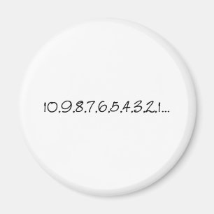 Neues Jahr-Count-down Magnet