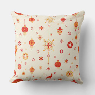 Neues Jahr Einfaches Gemustertes Kissen C
