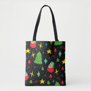Neues Jahr glänzend nahtlos Muster mit Weihnachten Tasche