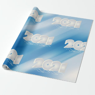 Neues Jahr glänzt Geschenkpapier