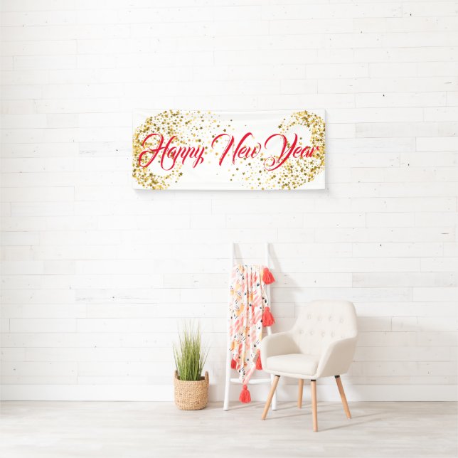 Neues Jahr im Innern glücklich Banner (Insitu)