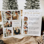 Neues Jahr in der Revisionskartenfamilie - News Go Feiertagskarte<br><div class="desc">Dieses stilvolle Jahr mit Rezensionskarte besticht durch ein minimalistisches Design, eine festliche Goldpalette und einen modernen Schriftart. Auf der Vorderseite gibt es Platz für fünf Fotos und auf der Rückseite für vier. Es ist der perfekte Weg, um Ihre Familiennachrichten zu teilen, und Sie können sie mit allem in der EVE-Kollektion...</div>