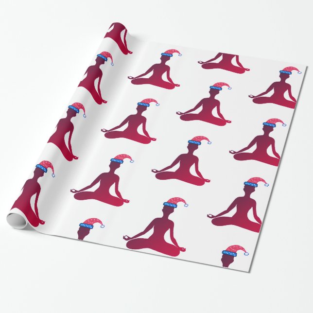 Neues Jahr Mediation Glossy Wrapping Paper Geschenkpapier (Ungerollt)