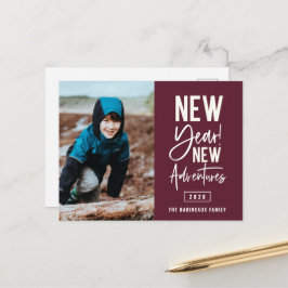 Neues Jahr Neue Abenteuer Foto Holiday Postkarte