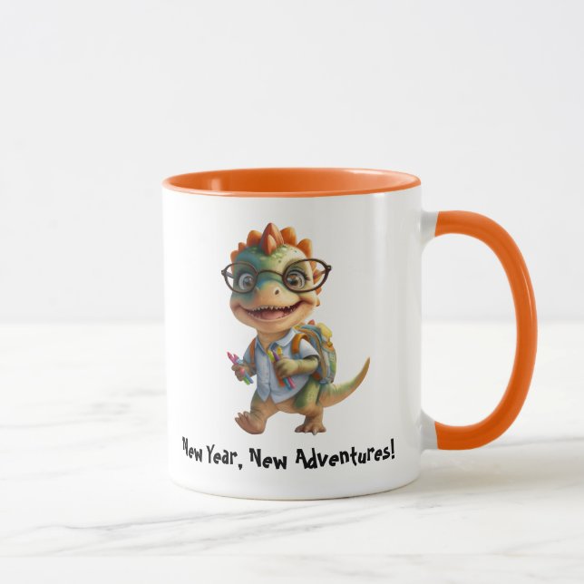 Neues Jahr, neue Abenteuer! Zurück zum Schuldesign Tasse (Rechts)