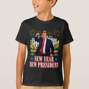 Neues Jahr Neuer Präsident Trump 2025 Frohes Neues T-Shirt