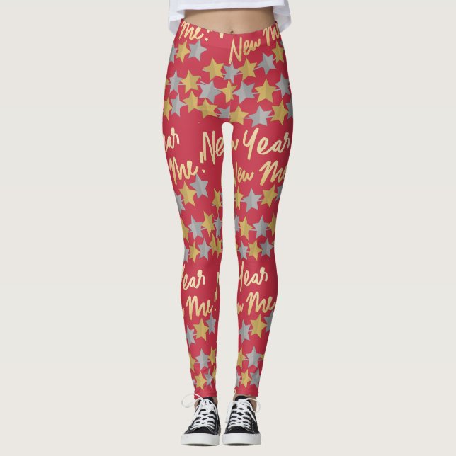 Neues Jahr Neues Ich, glückliches neues Jahr 2025  Leggings (Vorderseite)