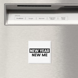 Neues Jahr, neues Ich - Inspirierendes Motivations Magnet