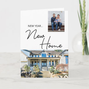 Neues Jahr Neues Zuhause Familien-Personalisiertes Karte